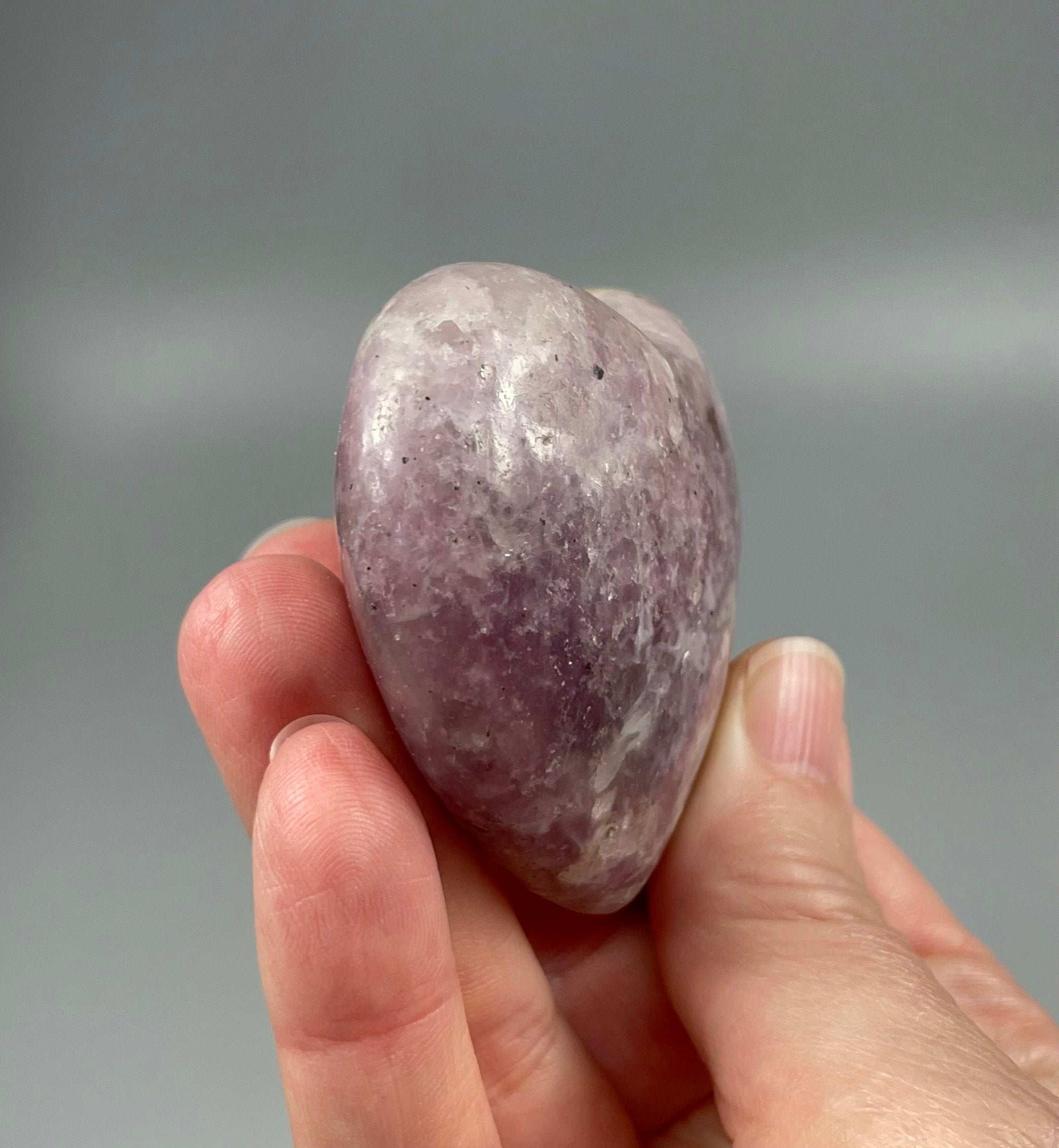 Lepidolite Polished Heart