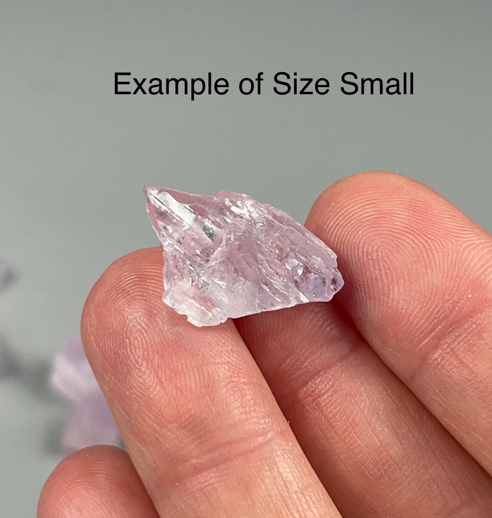 ONE (1) Pink /Lavender Spodumene var. Kunzite Crystal - 3 Sizes Available