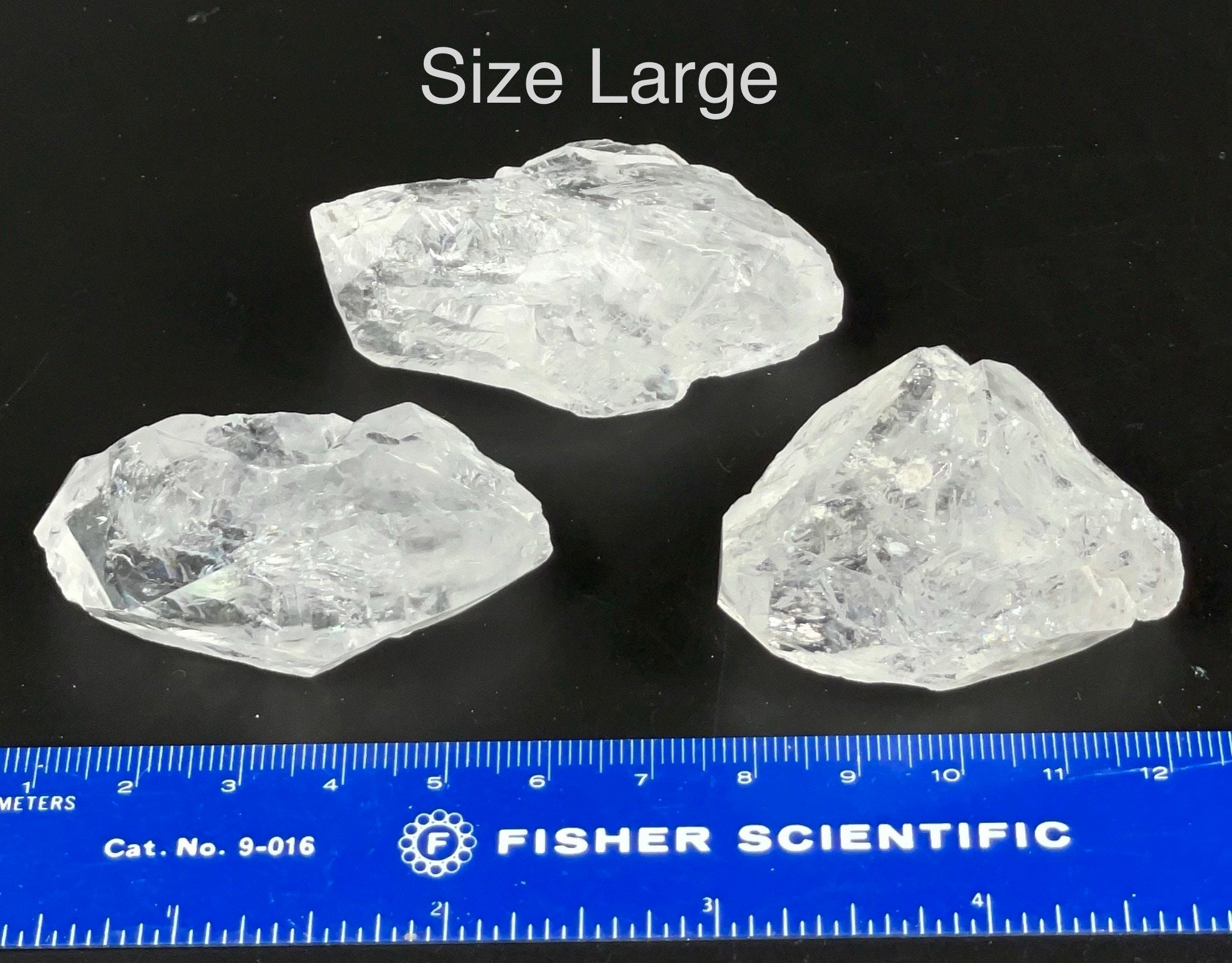 ONE Clear Doubly Terminated Quartz Crystal - Two Sizes Available